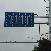 资中县城区车道指示标志牌