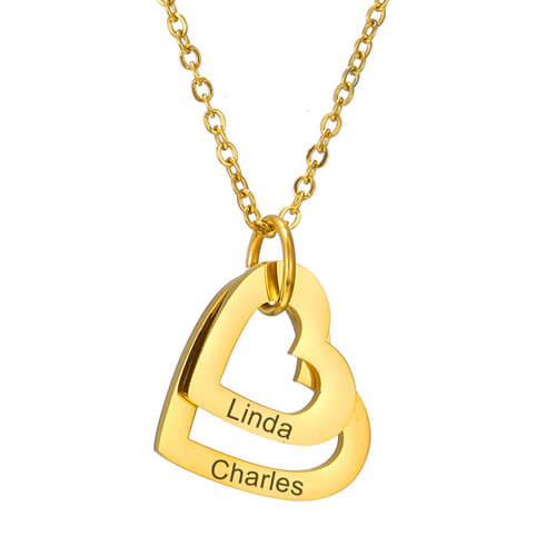 custom laser engraving jewelry wholesale manufacturers personalized heart pendant necklace with name engraved vendors and factory websites