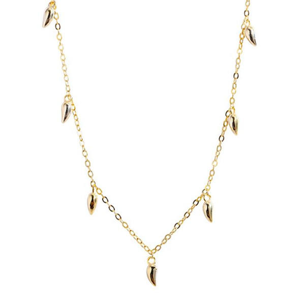 Popular Delicate Fashion Zircon Crystal Elegant 925 Silver Necklace Jewelry DZ81