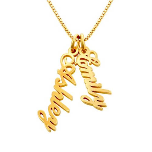 Custom name necklace vendors 