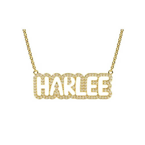 cubic zirconia custom pendant jewelry wholesale suppliers personalized 925 sterling silver hollow name necklace with diamonds manufacturers websites