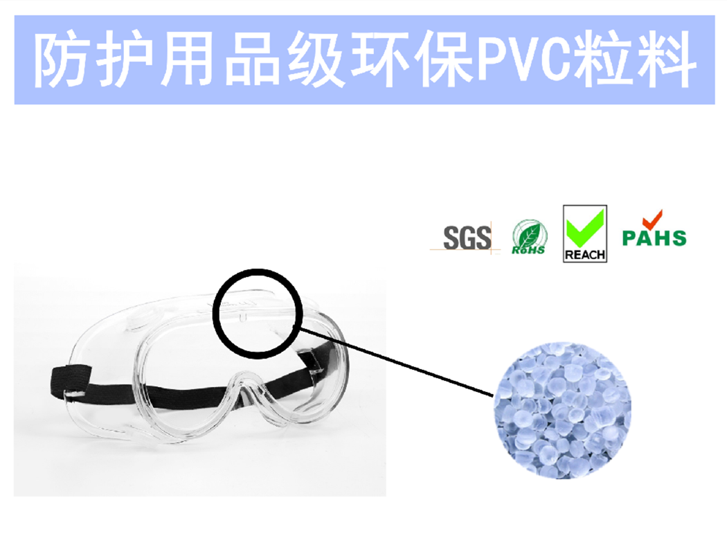 上海神吉塑胶,高品质环保PVC粒料供应商,防护用品及环保pvc粒料,应用于开放式封闭式护目镜外壳