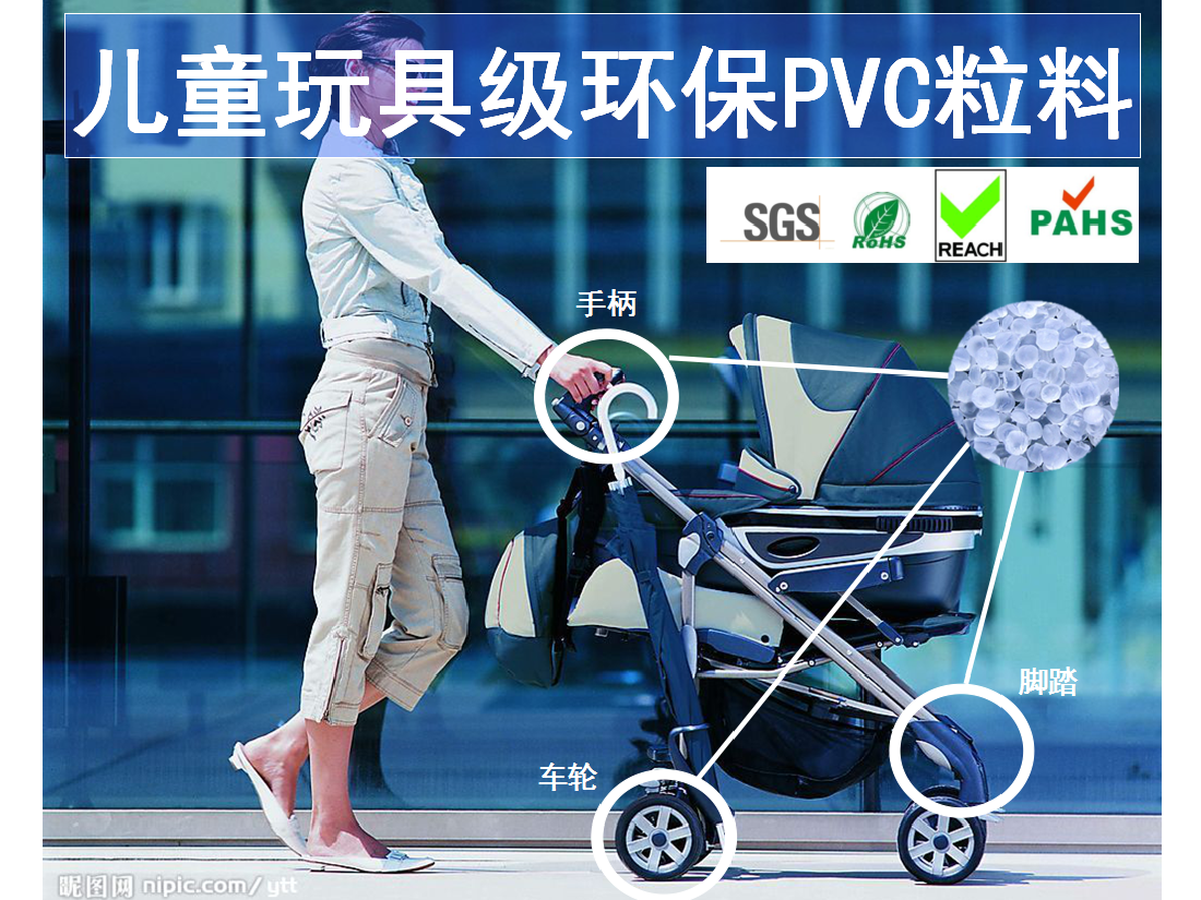 上海神吉塑胶,高品质环保PVC粒料供应商,儿童玩具级环保pvc粒料,应用于童车把套脚踏轮子等零部件