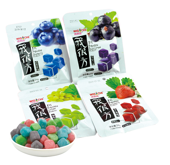 Sugar Coated Cube Shape Soft Candy