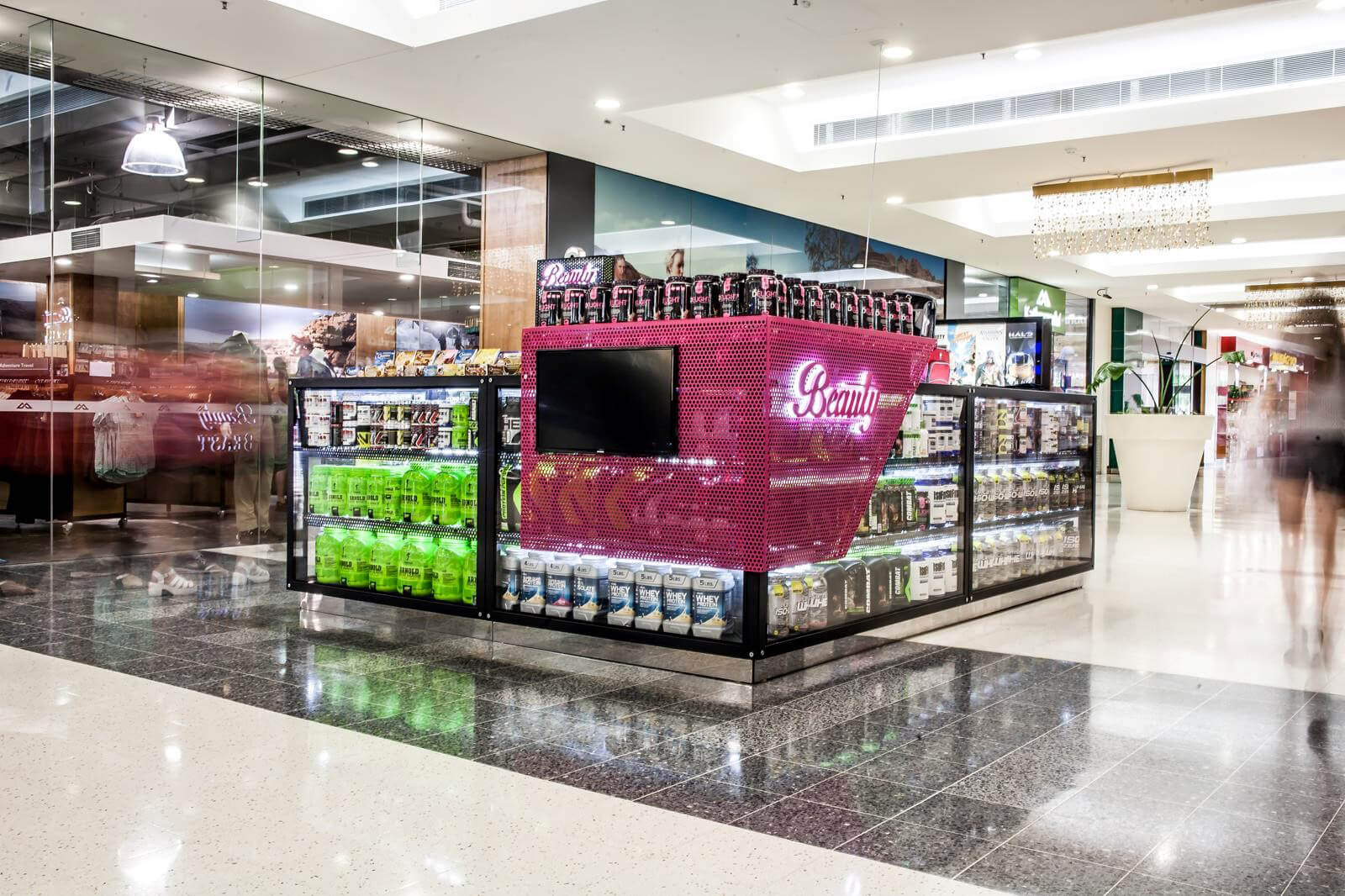 beauty kiosk, retail kiosk, mall kiosk