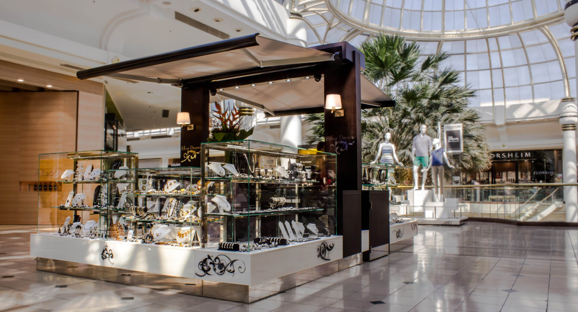silver kiosk, jewellery kiosk
