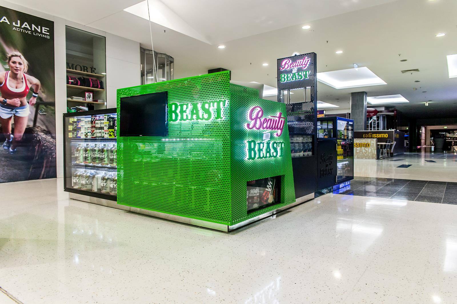 beauty kiosk, retail kiosk, mall kiosk