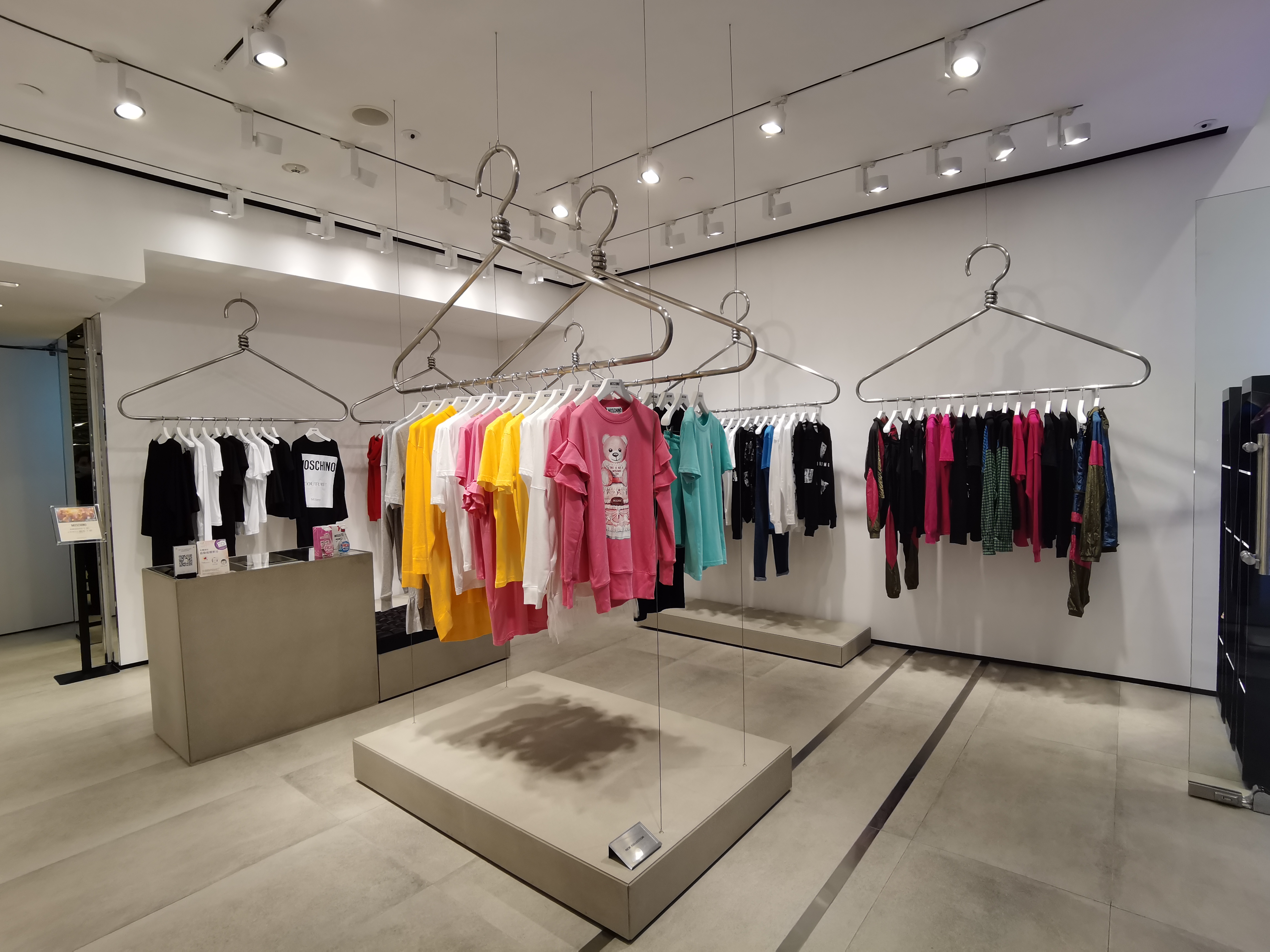 clothing shop displays