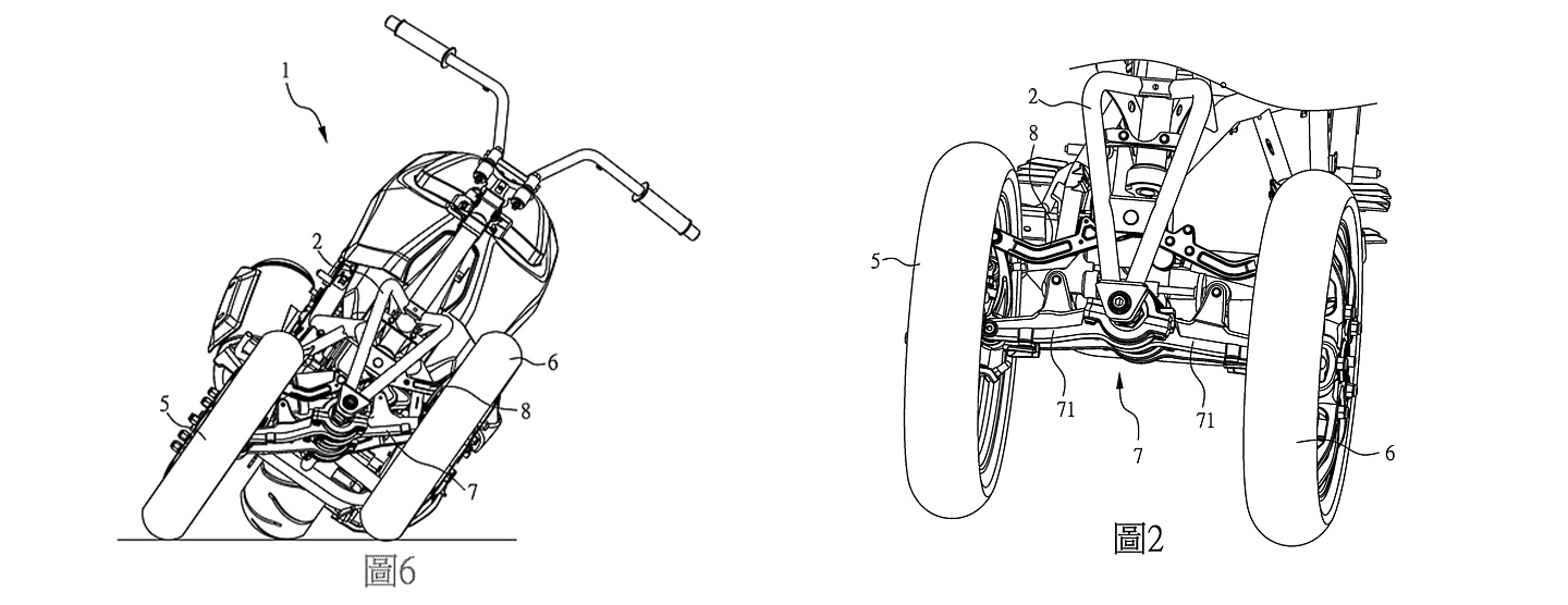新款 机车 摩托车 三轮摩托车 专利图 三阳