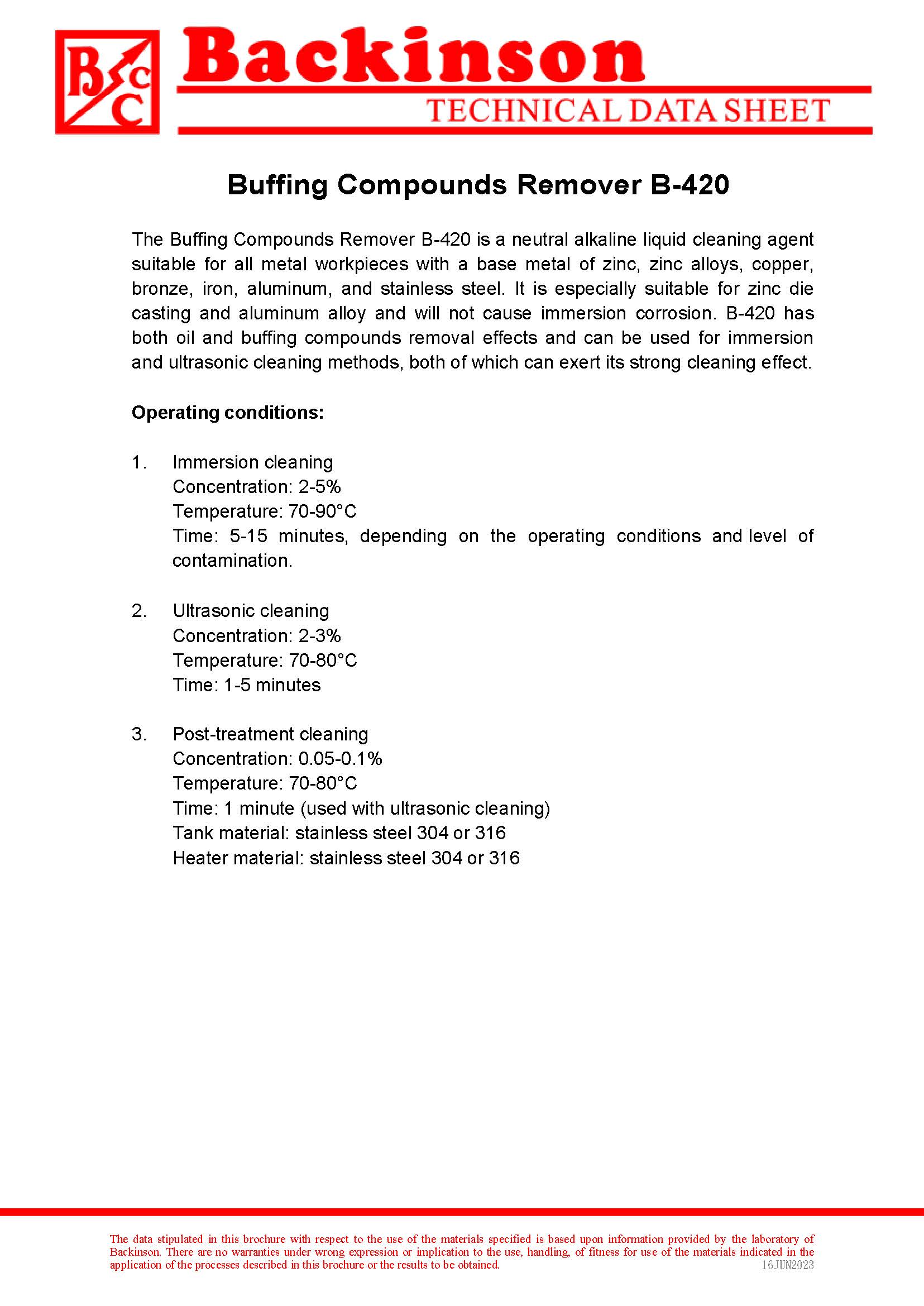 Buffing Compounds Remover B-420