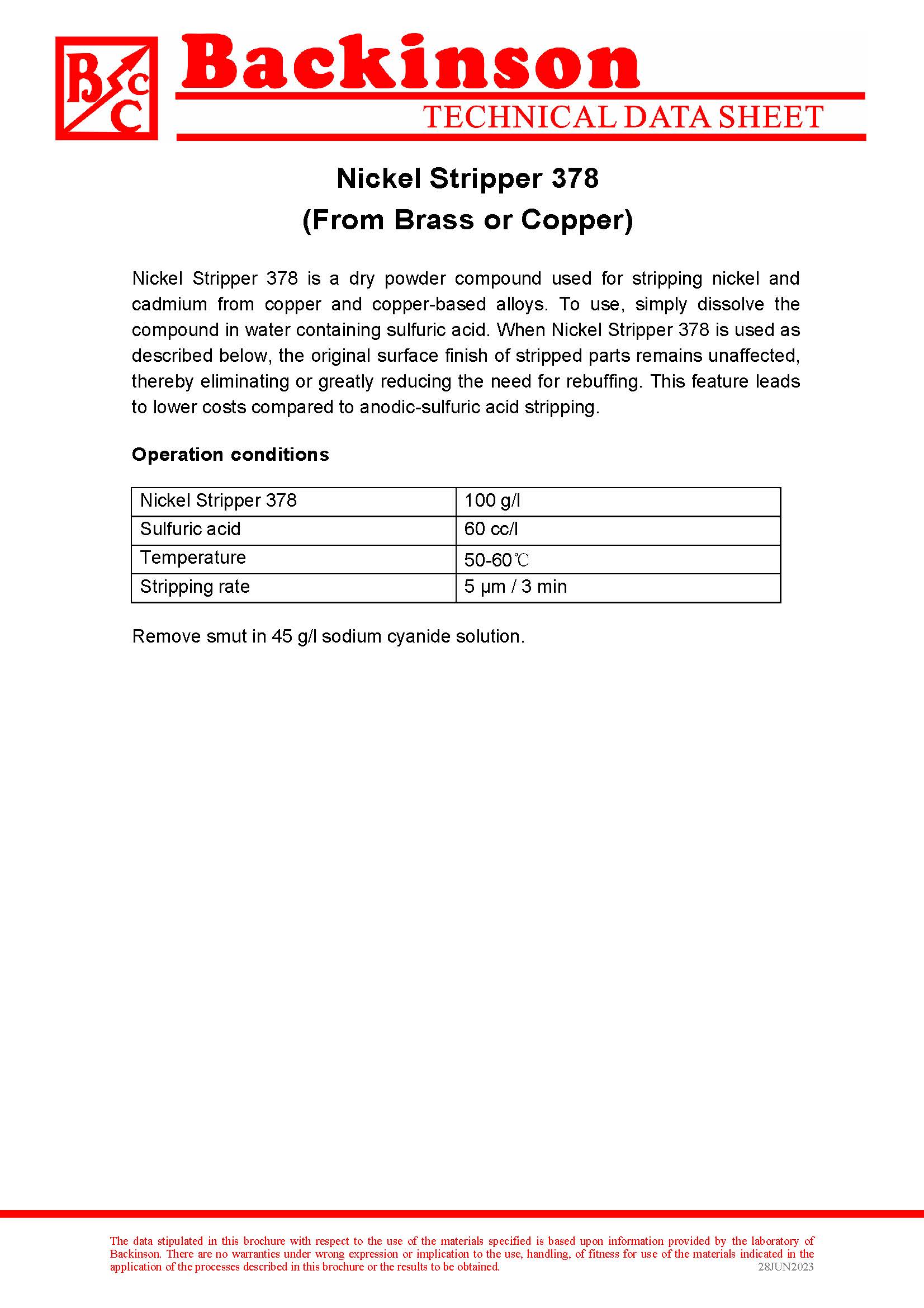 Nickel Stripper  No.378