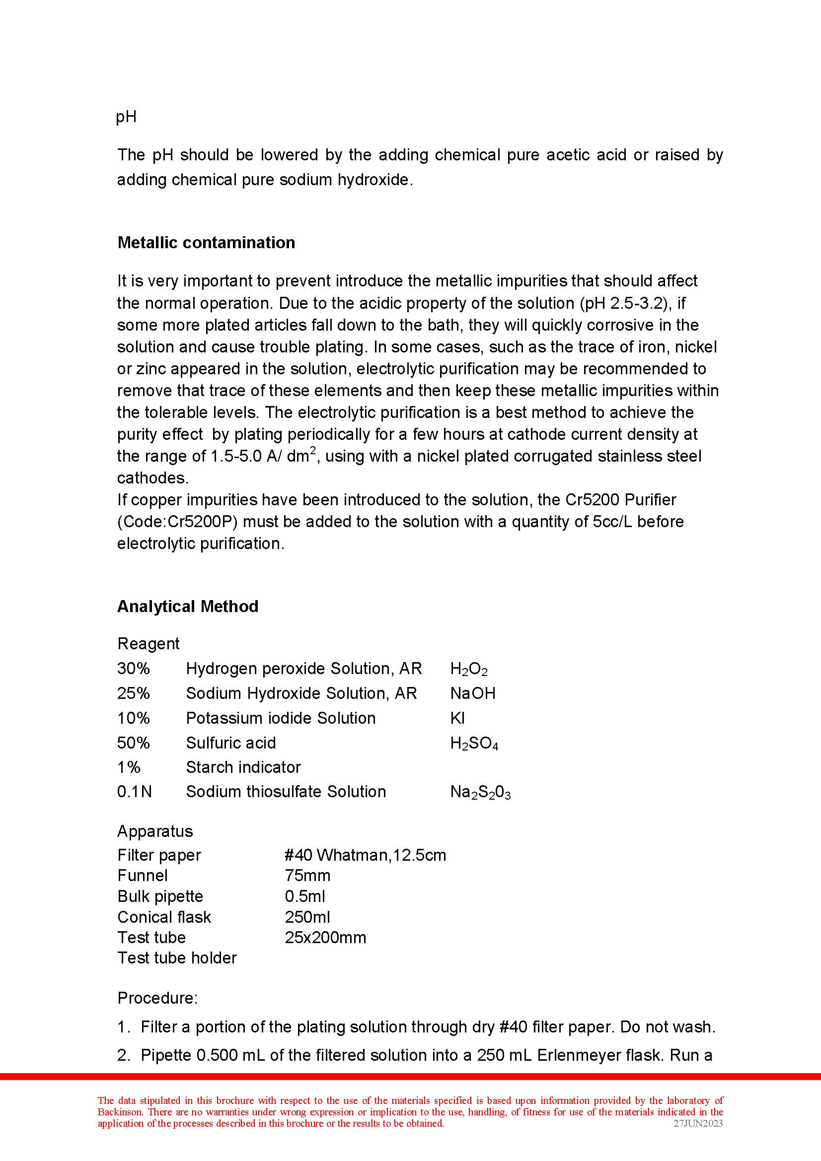  Trivalent Chromium Cr5200