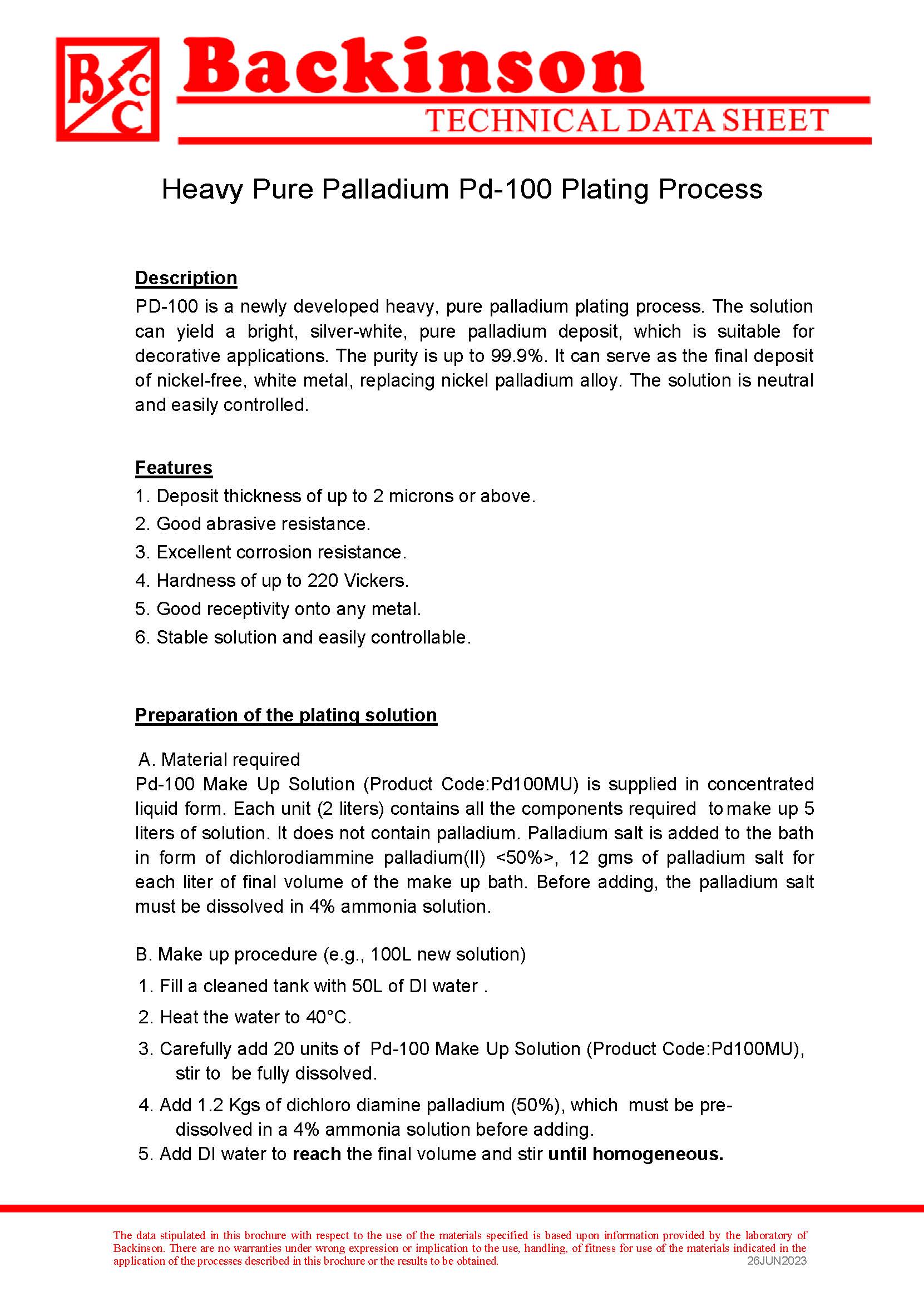 Heavy Pure Palladium Pd-100