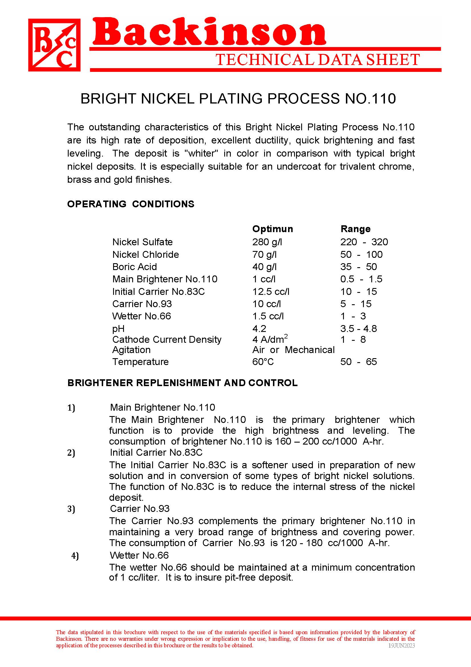 BRIGHT NICKEL No.110