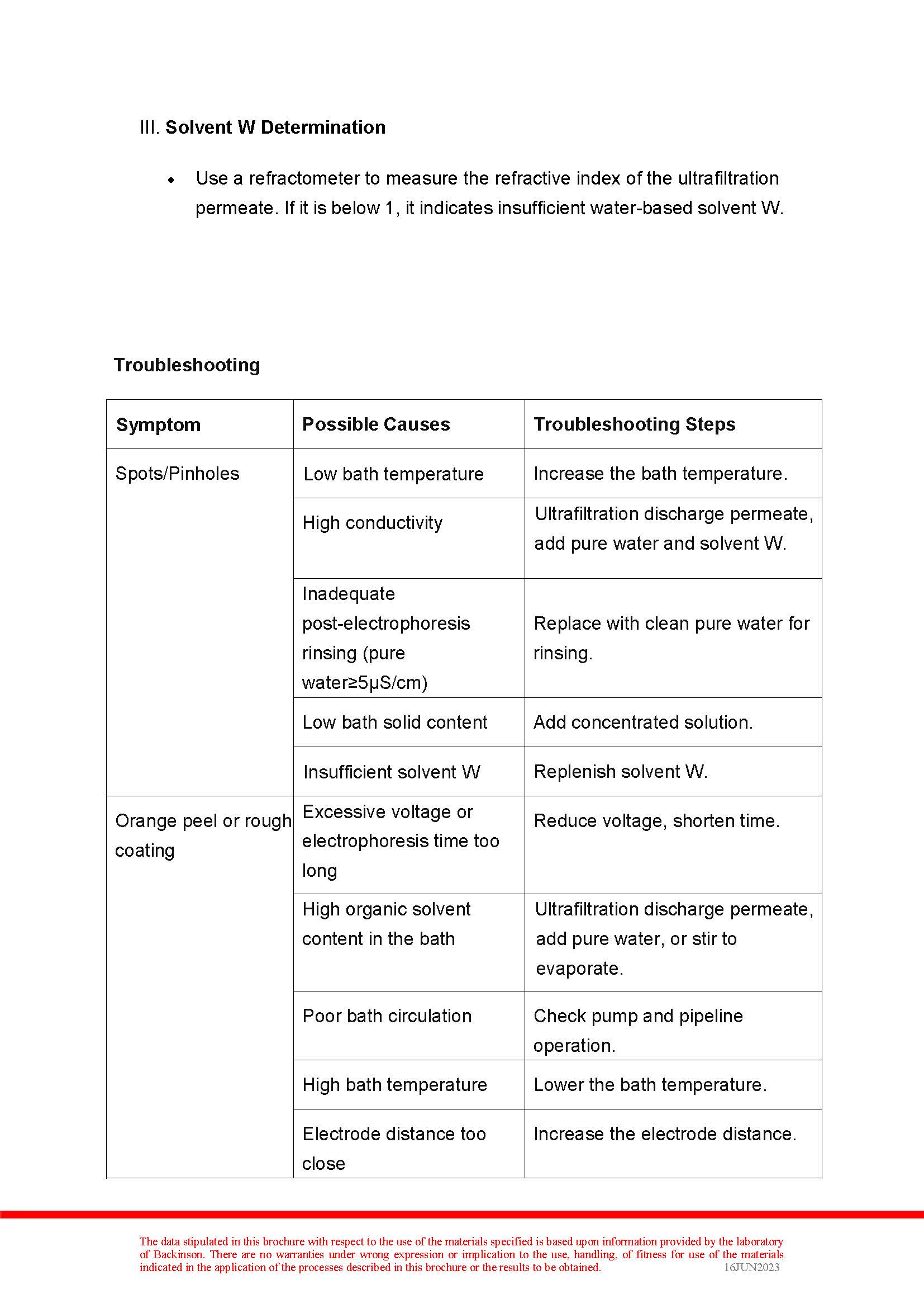 Electrophoretic Coating Process EC-3388