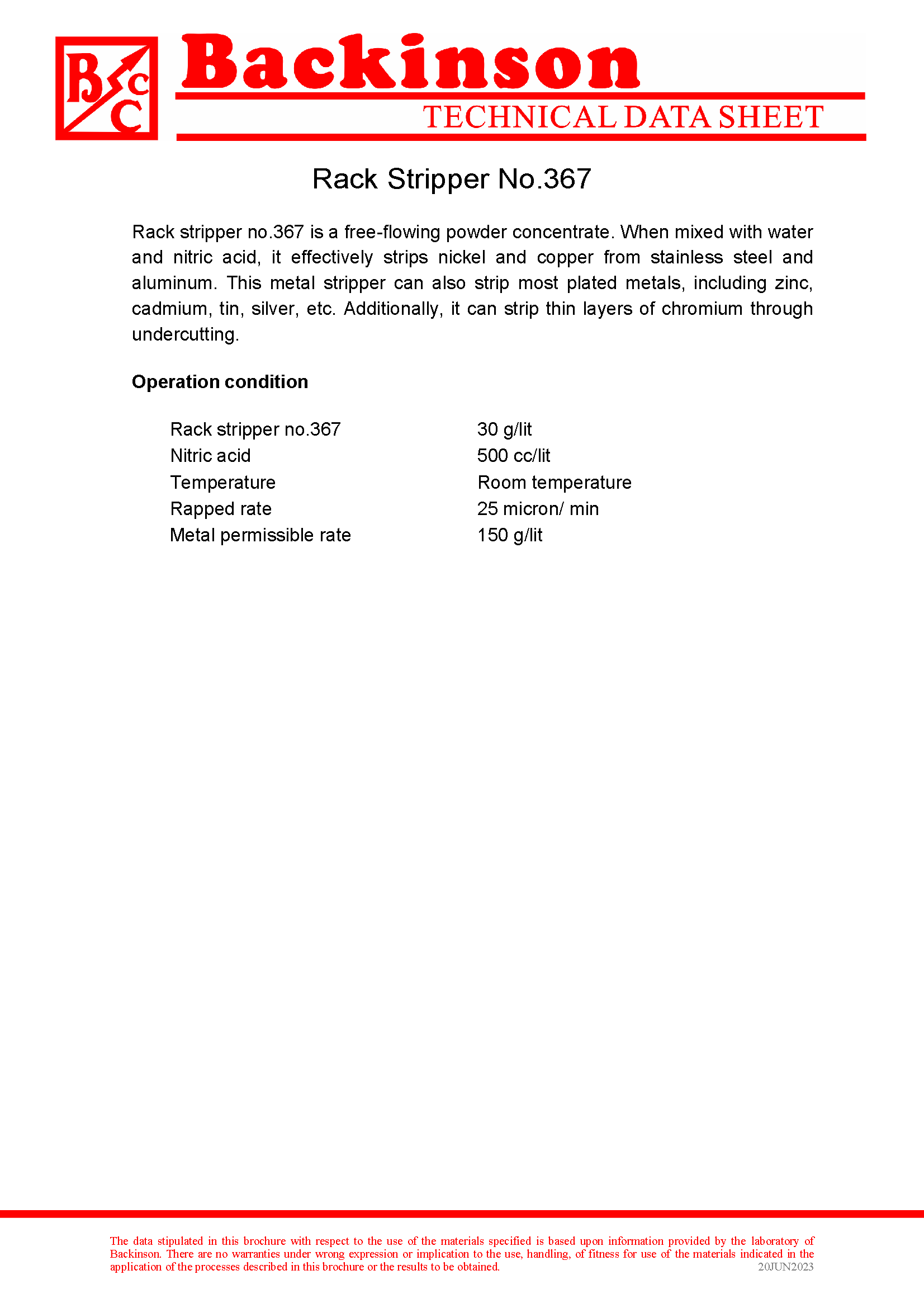 Rack Stripper No.367