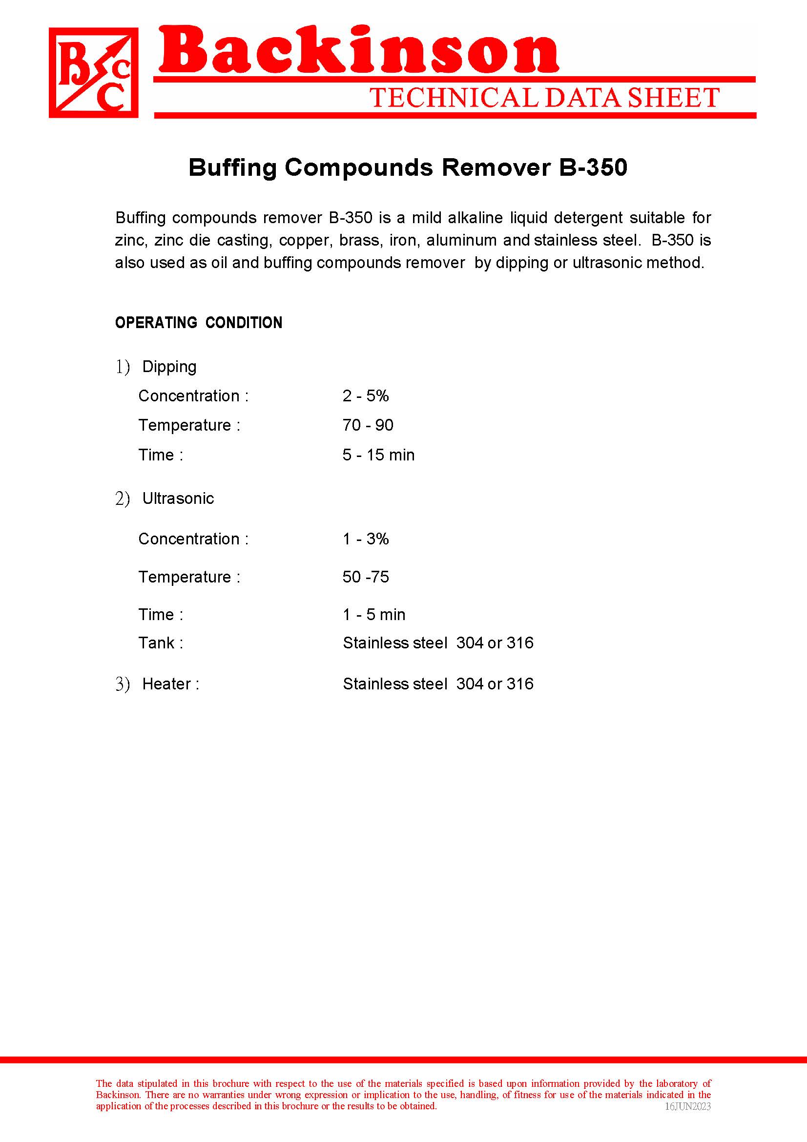 Buffing Compounds Remover B-350