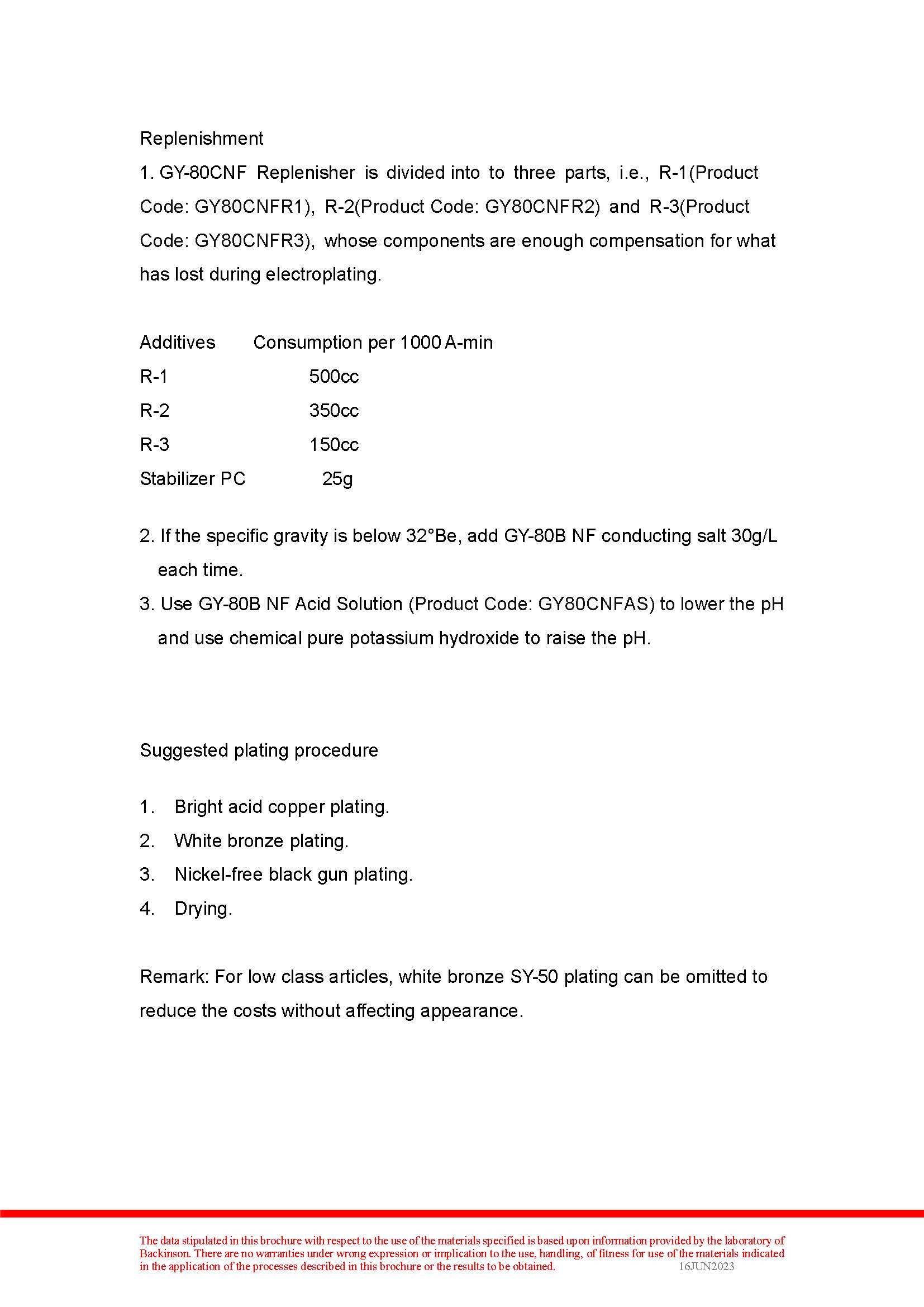 Nickel-free Gun Color GY-80CNF