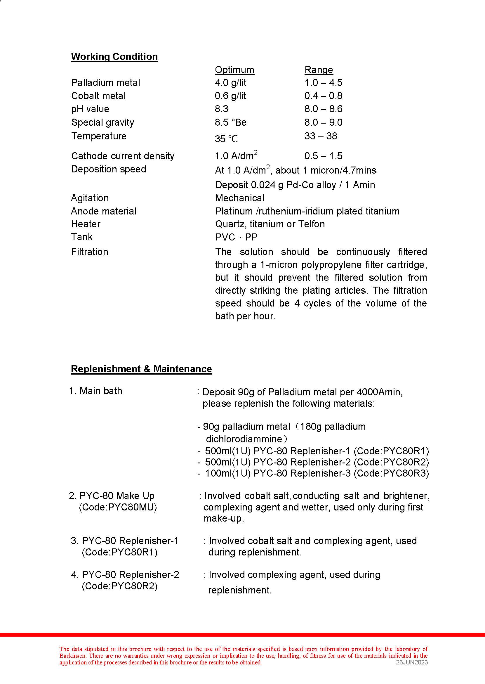 Palladium-Cobalt Alloy  PYC-80