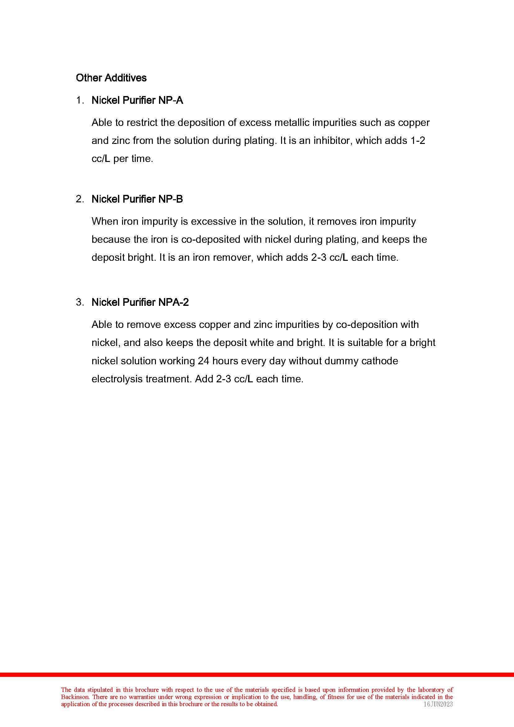  Nickel Brightener No.200