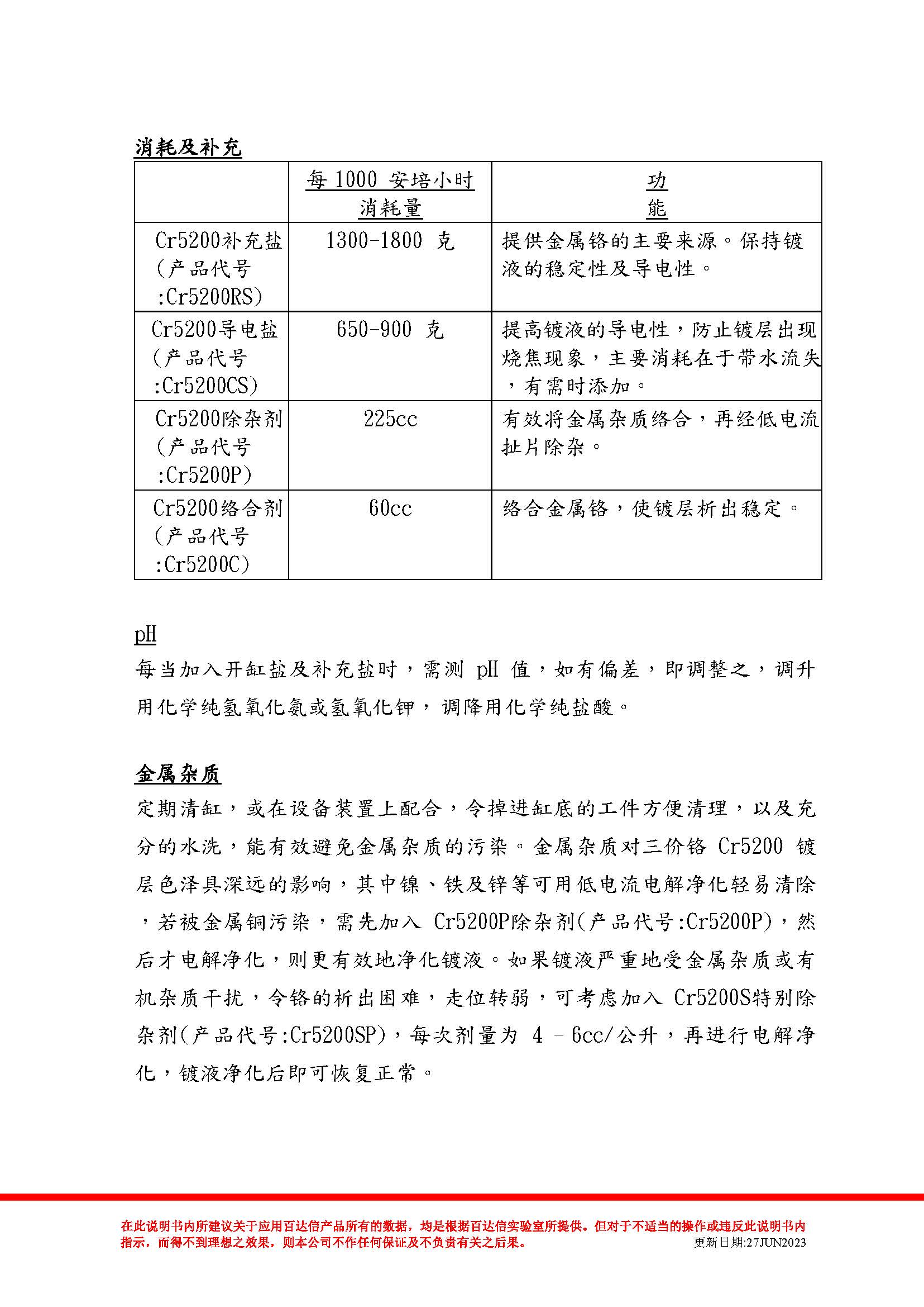 环保三价铬开缸盐 Cr5200