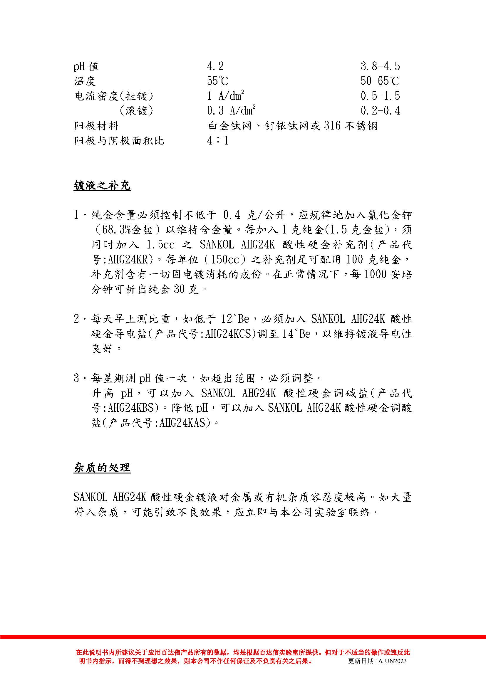 酸性硬金 AHG24K