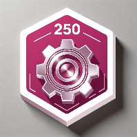 磐达教育成人中文“精修专长包”徽章图标，250小时课程，可家庭共享。