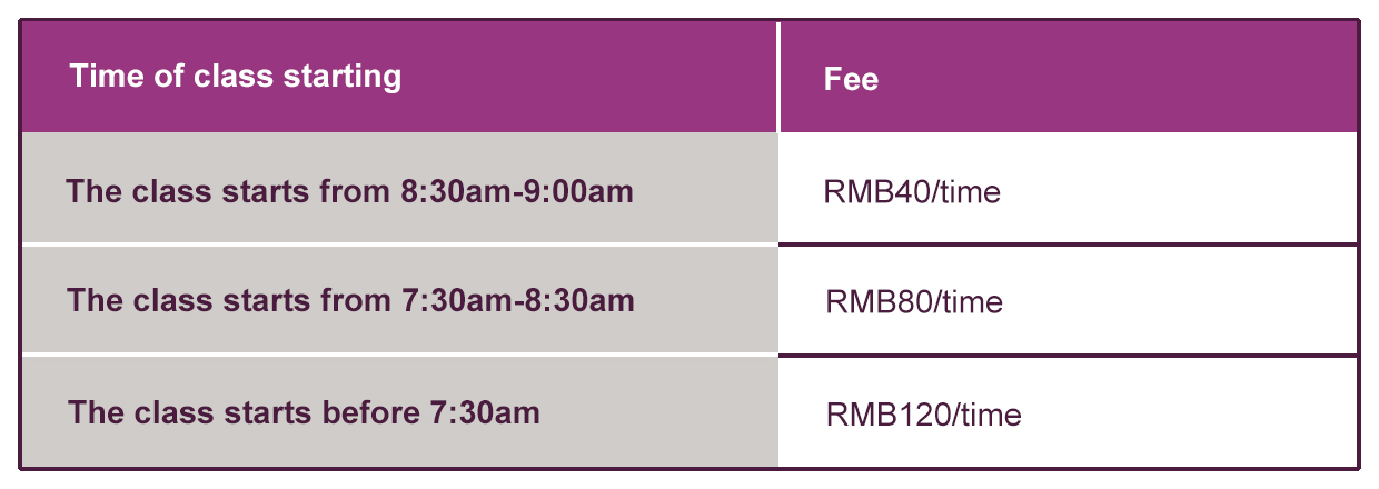 Panda Education Early Morning Class Fee