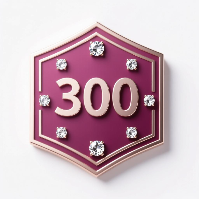 磐达教育成人中文“流利通达包”徽章图标，300小时课程，可家庭共享。