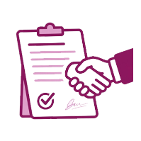 签约启动图标，代表与磐达教育开始服务合同。