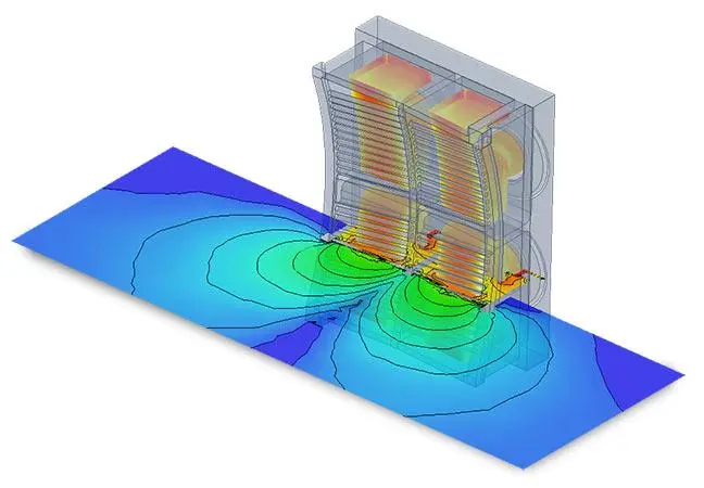 50MHz天线产生的磁场的Ansys HFSS模型