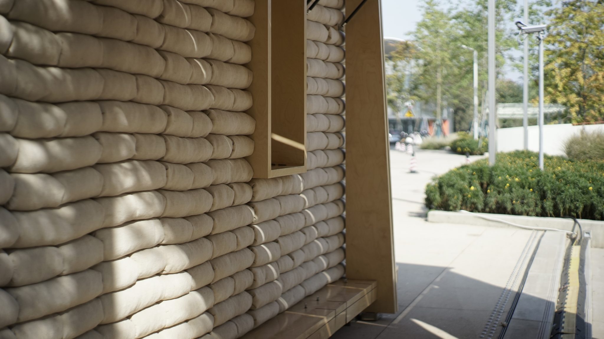 bread and coffee outdoor pop-up kiosk