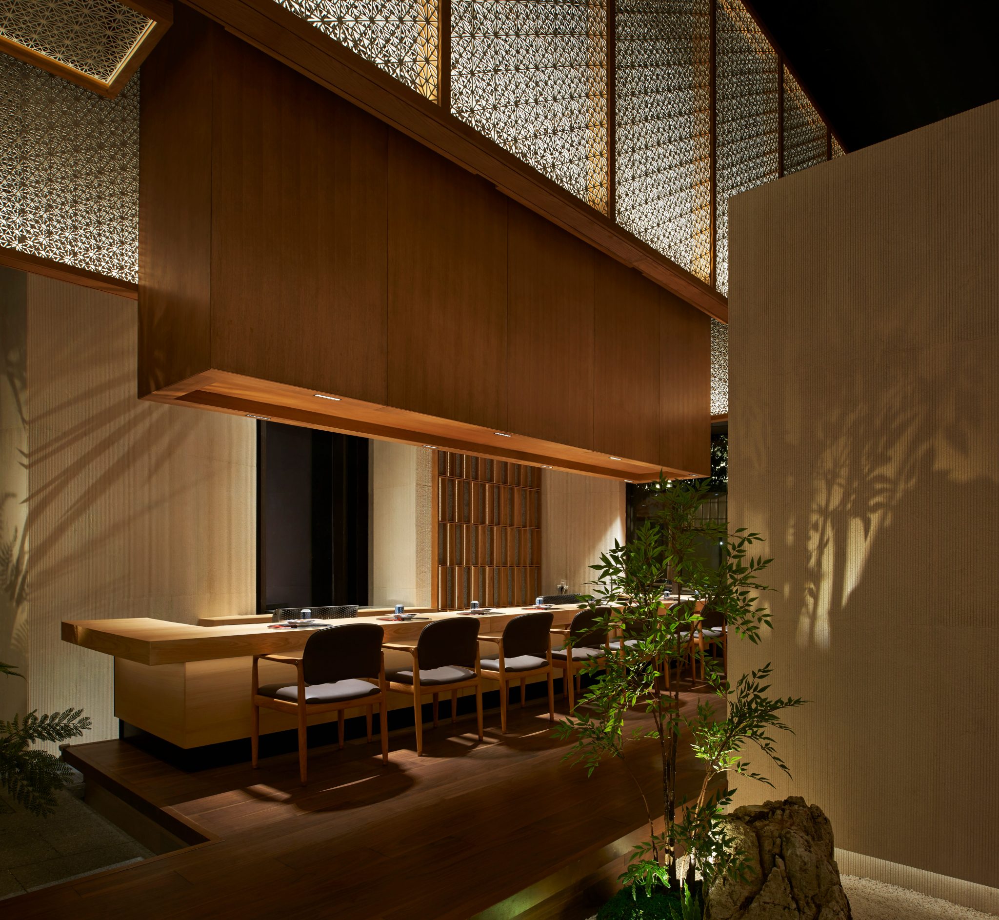 Japanese Bar & Restaurant Interior Furniture Custom