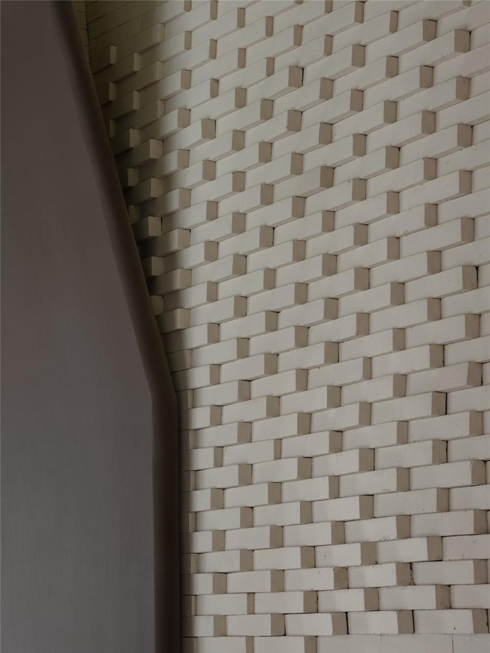 restaurant light beige bricks interior 