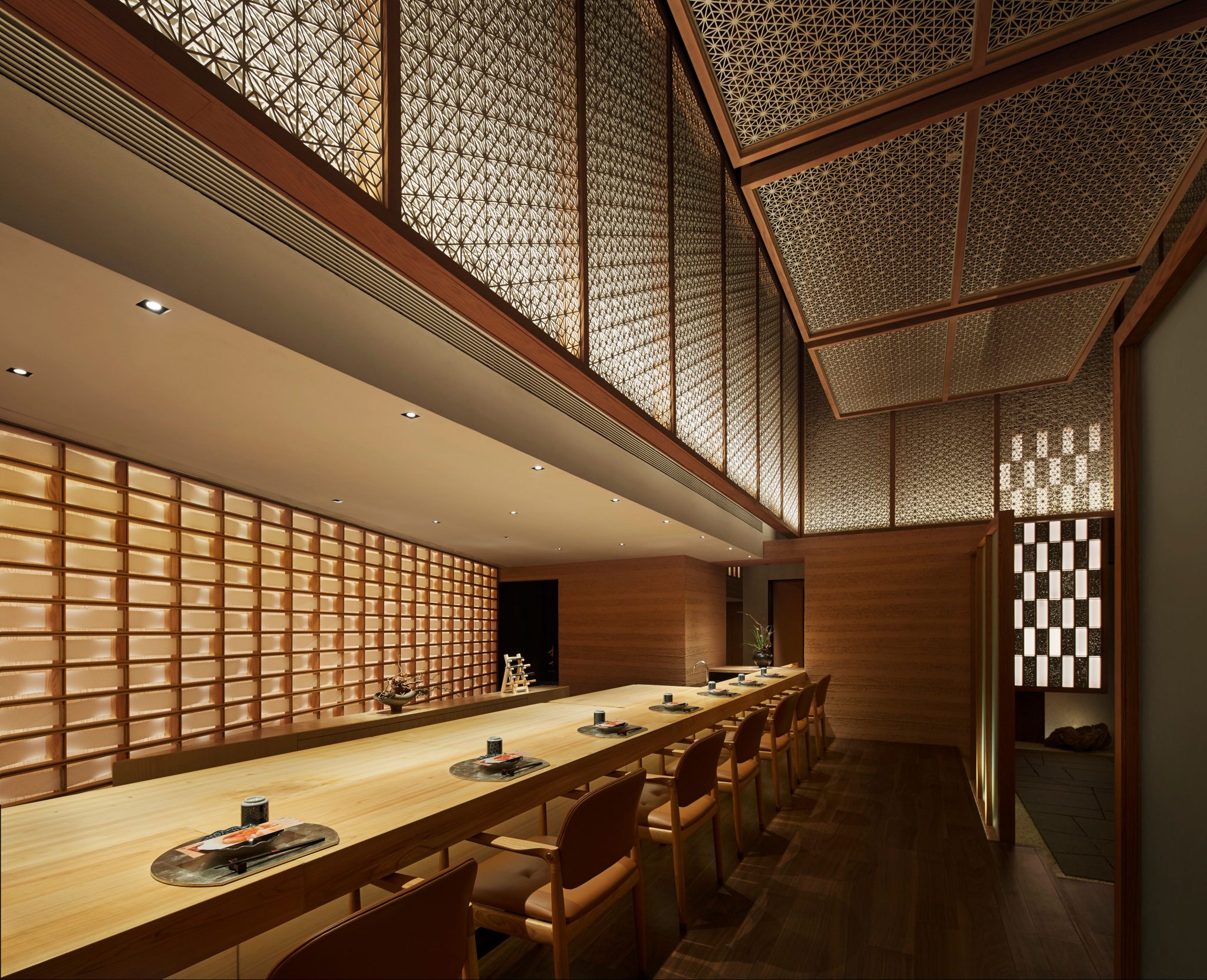 Japanese Bar & Restaurant Interior Furniture Custom