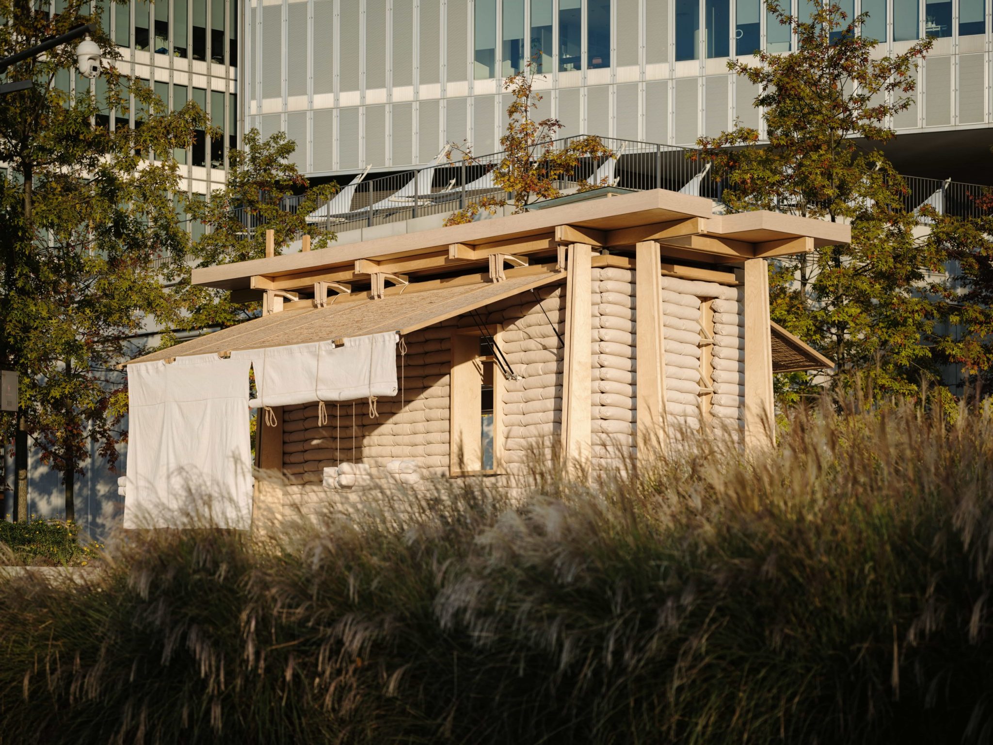 bread and coffee outdoor pop-up kiosk