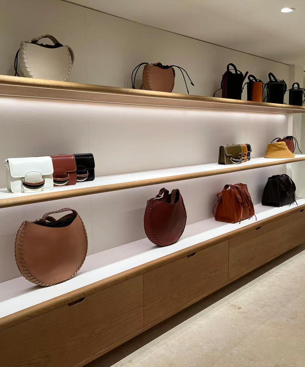 Fashion Shop Handbag Display Cabinet