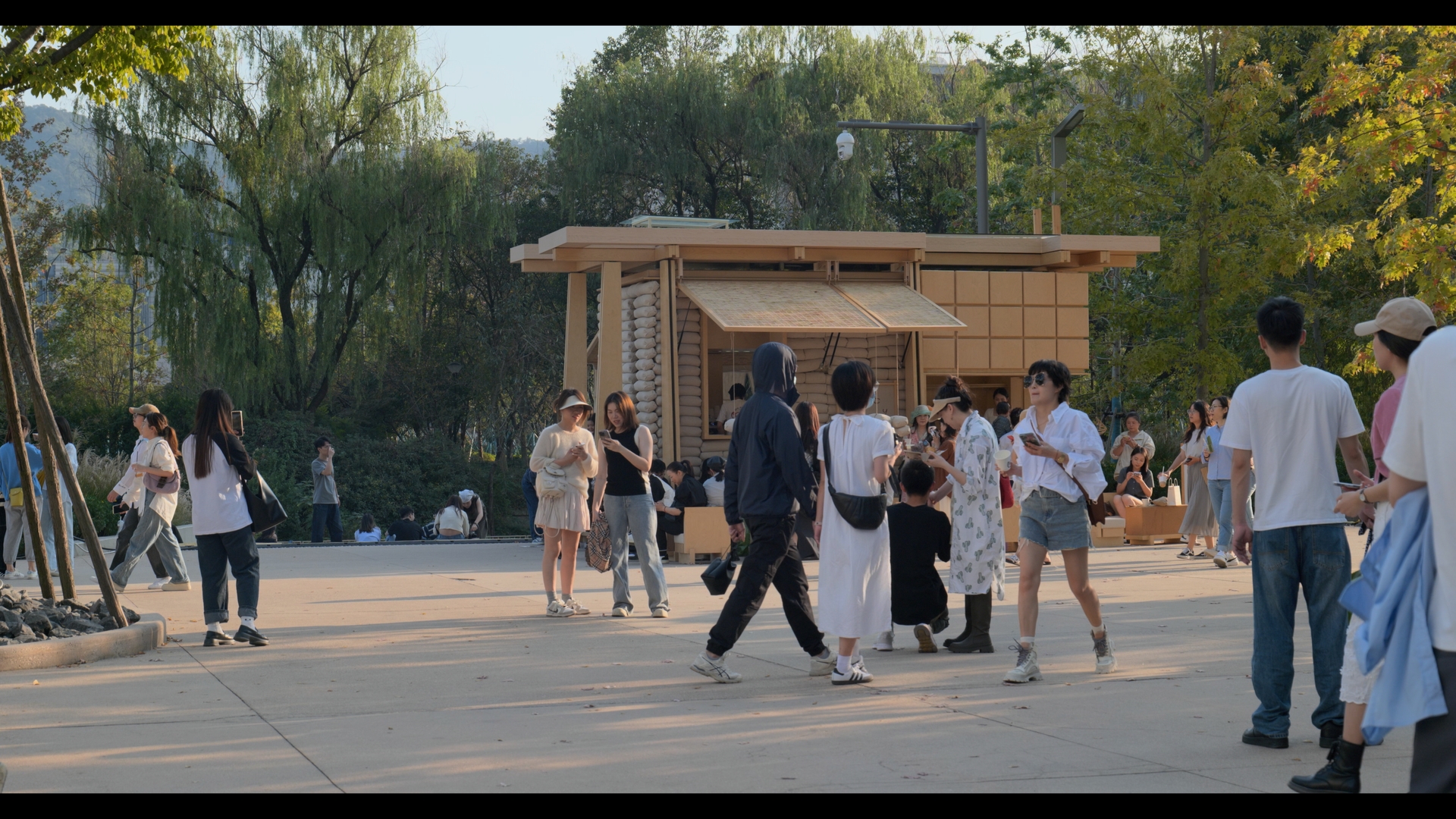 bread and coffee outdoor pop-up kiosk