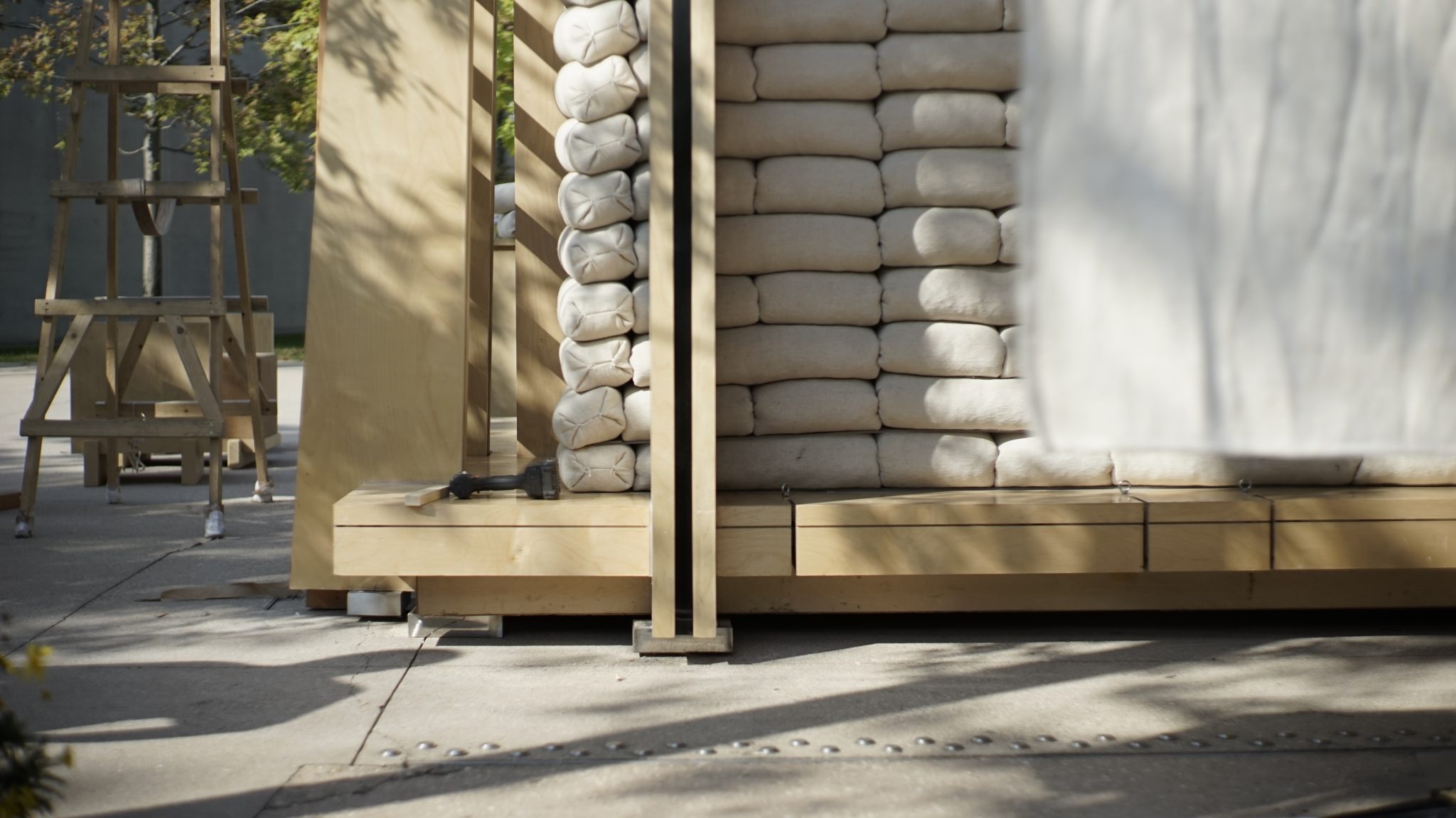 bread and coffee outdoor pop-up kiosk
