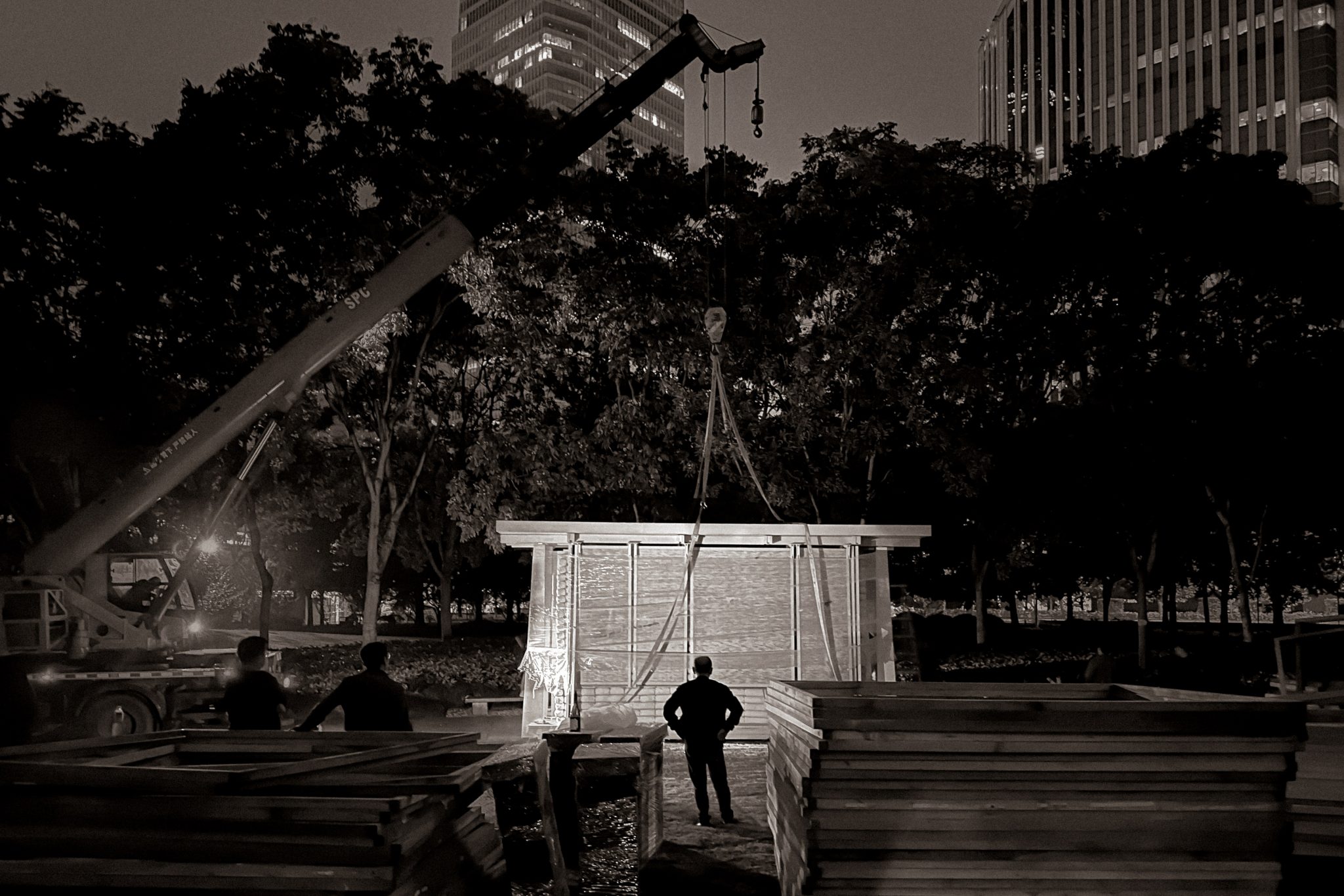 bread and coffee outdoor pop-up kiosk