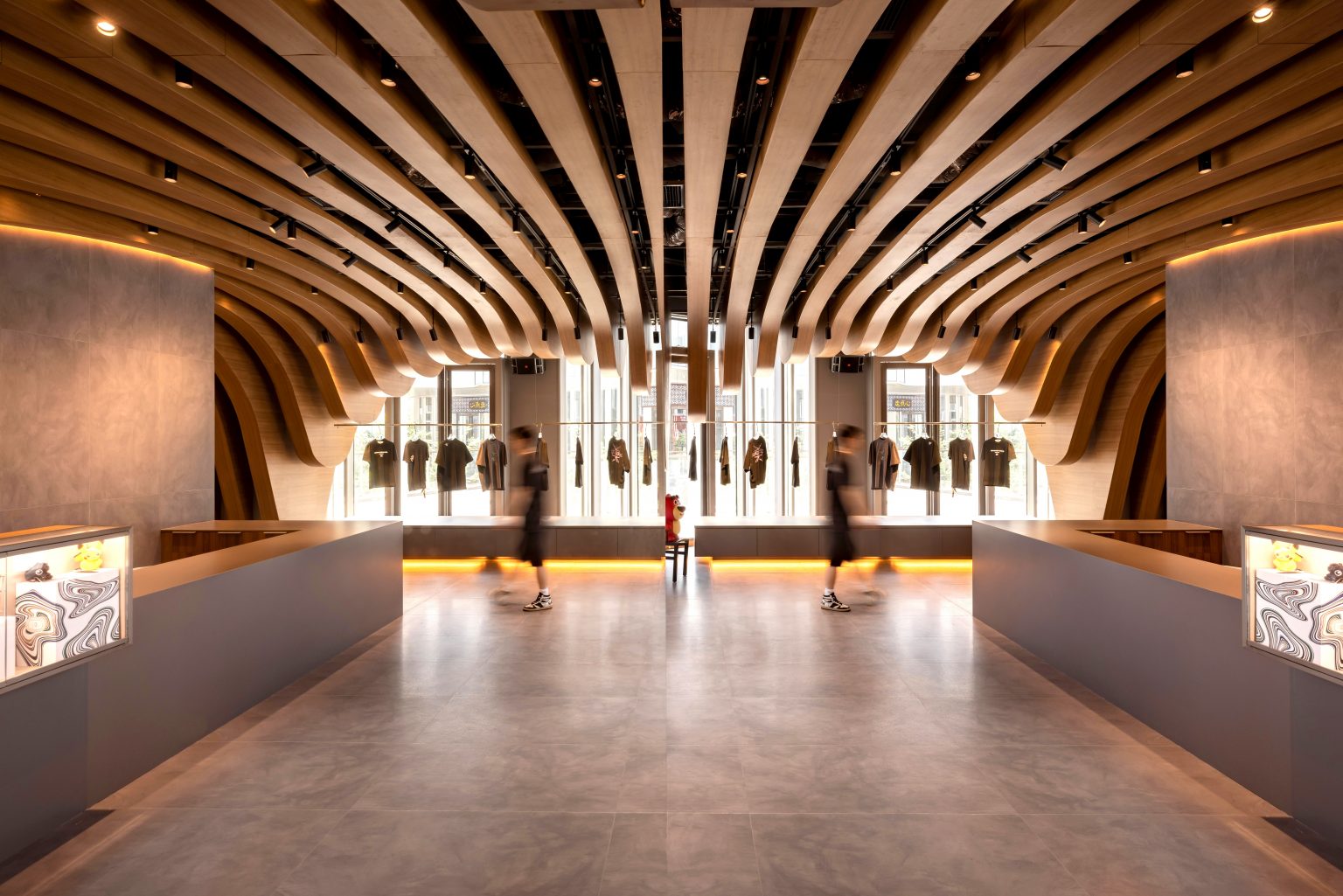 fashion clothing store joinery ceiling