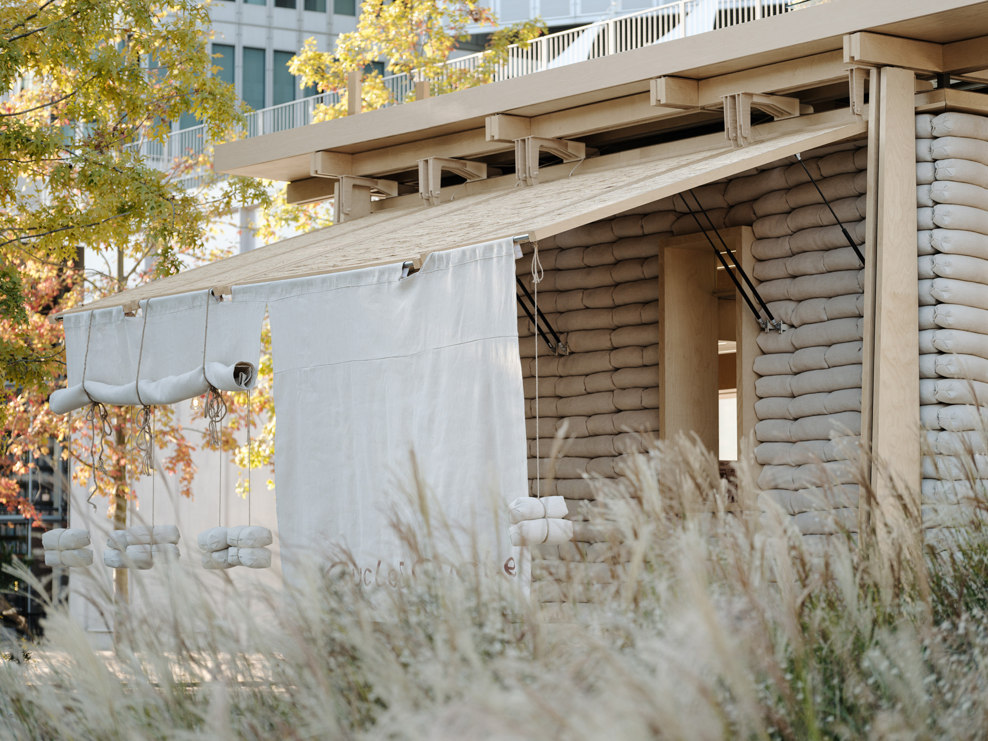 bread and coffee outdoor pop-up kiosk
