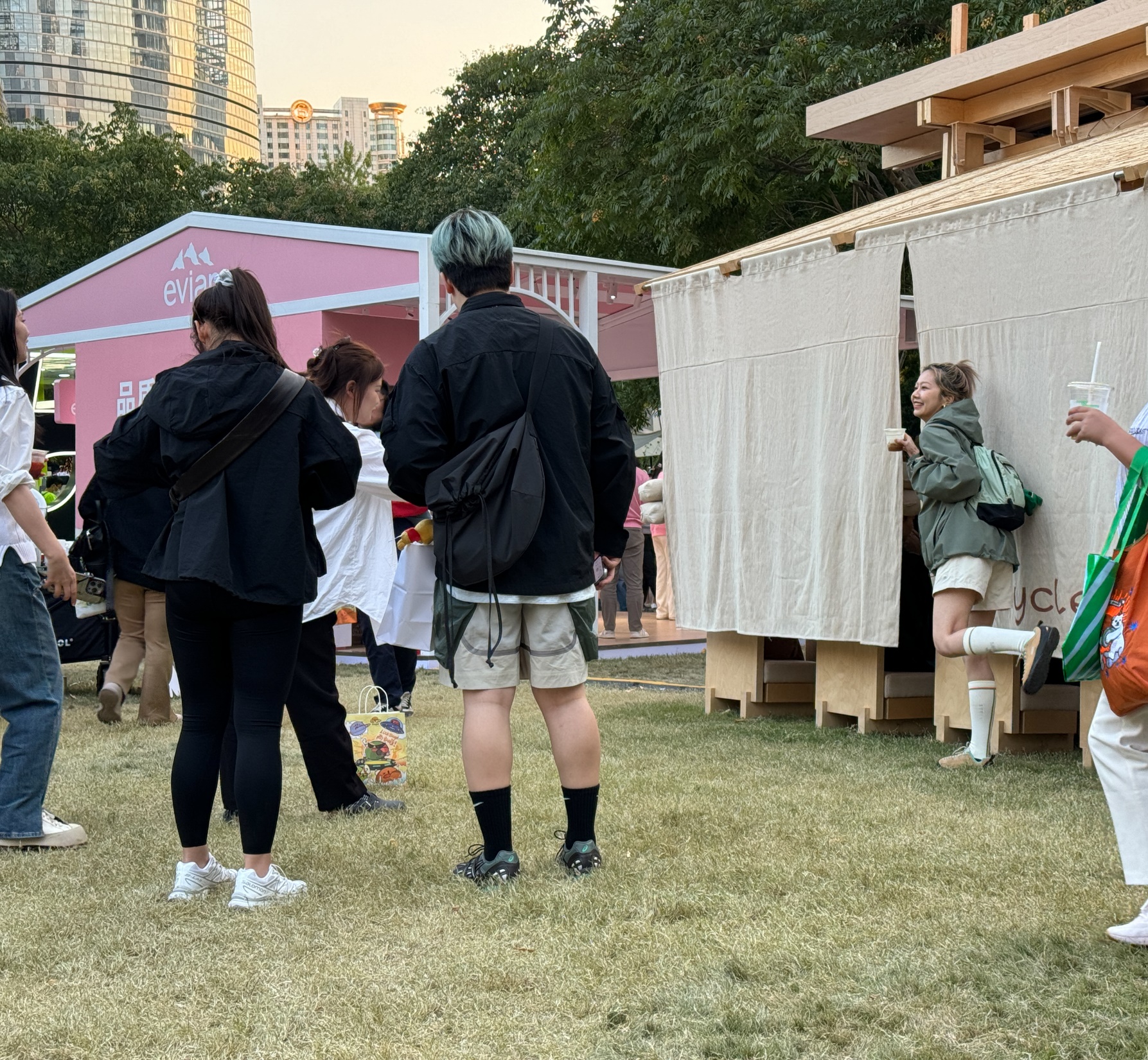 bread and coffee outdoor pop-up kiosk