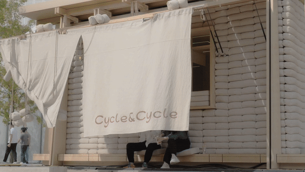 bread and coffee outdoor pop-up kiosk