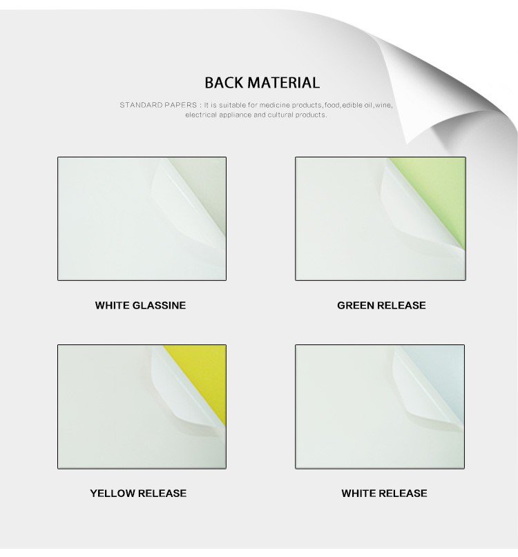 Fluorescent paper/hot melt glue/80g release paper