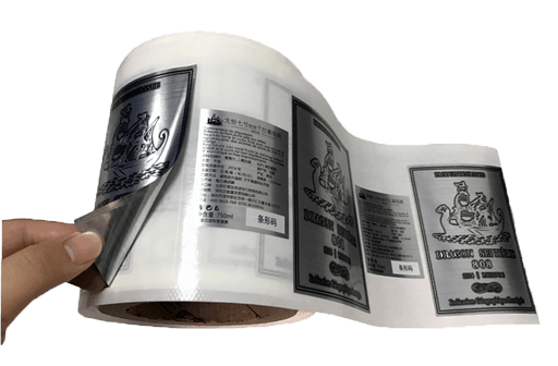 Brushed golden/silver PET sticker label