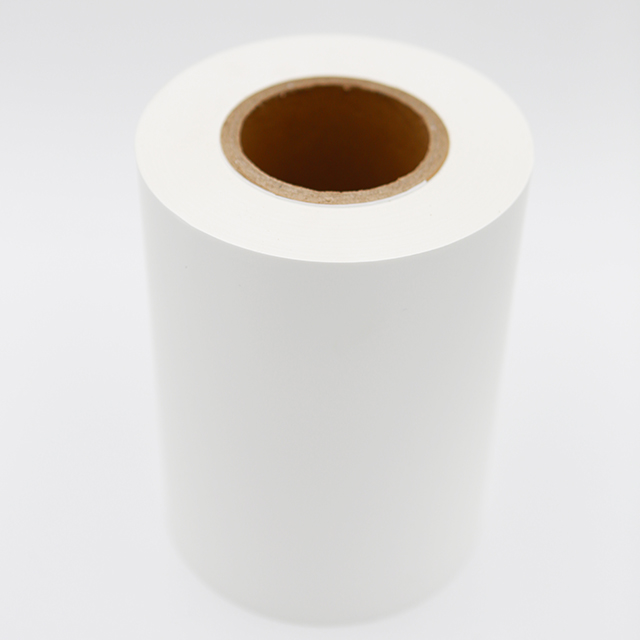 75mic matte white PP synthetic paper/hot melt glue/58g white glassine paper