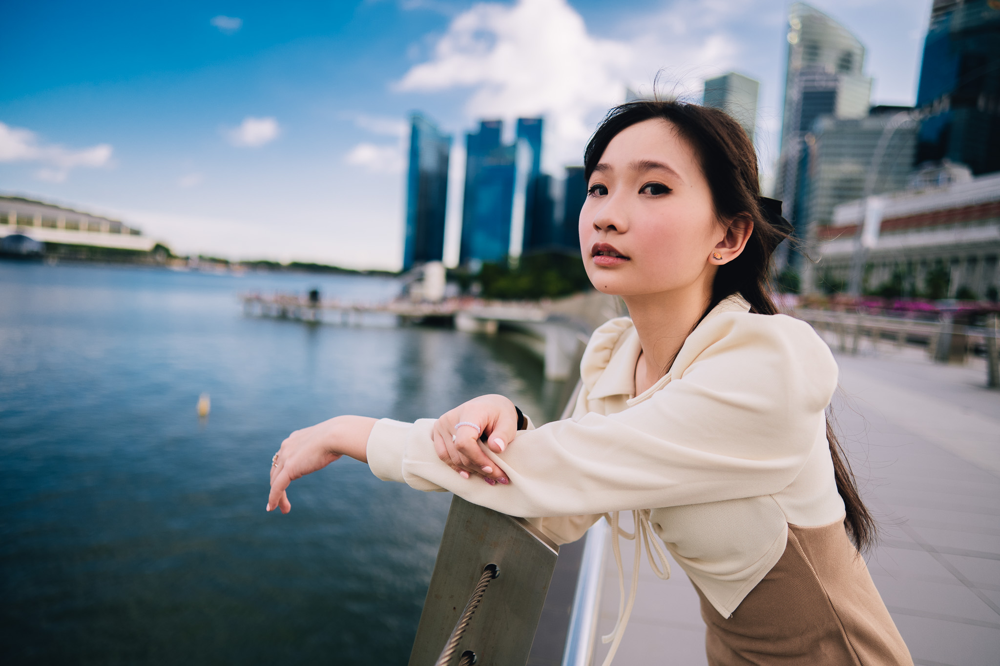 新加坡旅行拍摄，鱼尾狮公园，人像摄影和旅游摄影相结合