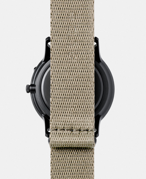 EONE 新款APEX系列 APEX-N-BEIGE 陶瓷表盘尼龙编织皮带 触感设计腕表