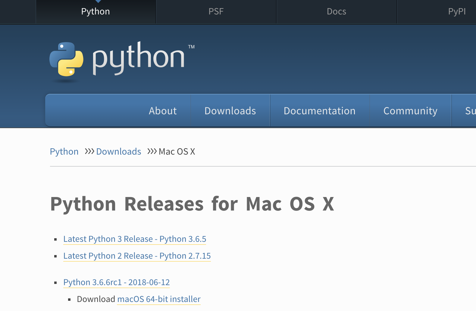 downloading python on mac